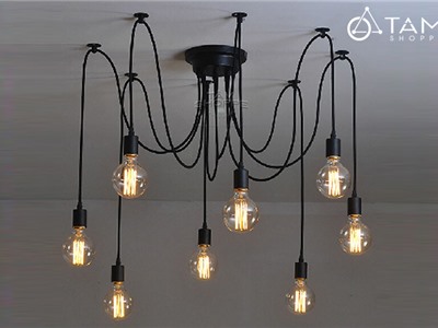 Bộ đèn thả trần mạng nhện 10 đầu